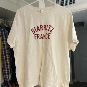 H&M White Tee with Red Print